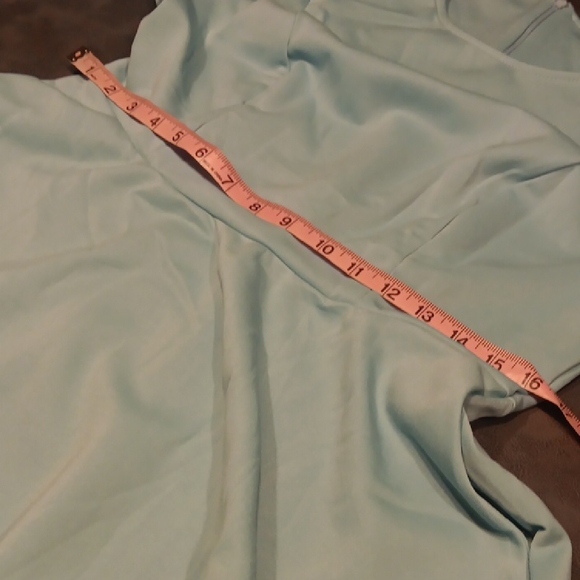 NWOT! Light Blue Classic Vintage Style Swing Long Sleeve Dress With Pockets! - Picture 11 of 12